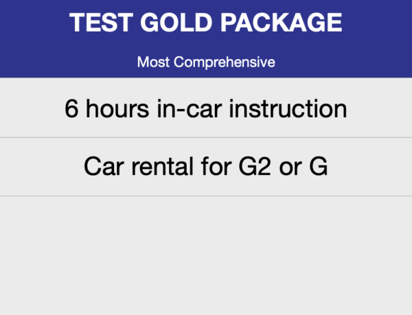 gold driving road test package ottawa